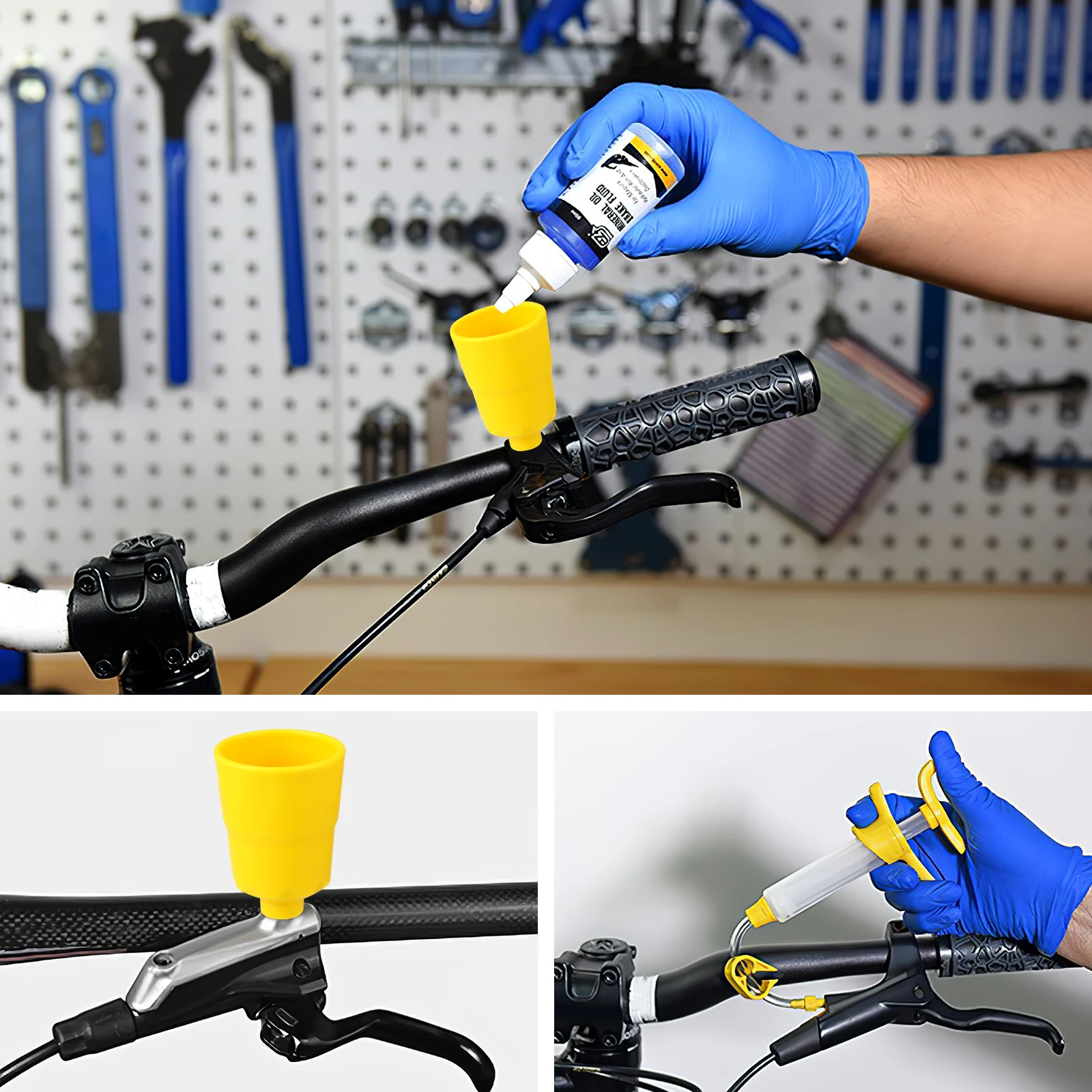 

Hydraulic Disc Brake Bleed Kit Bike Brake Bleeding Tools Oil Filling Tool Multi Purpose Oil Storage Funnel Mountain Bike Repair