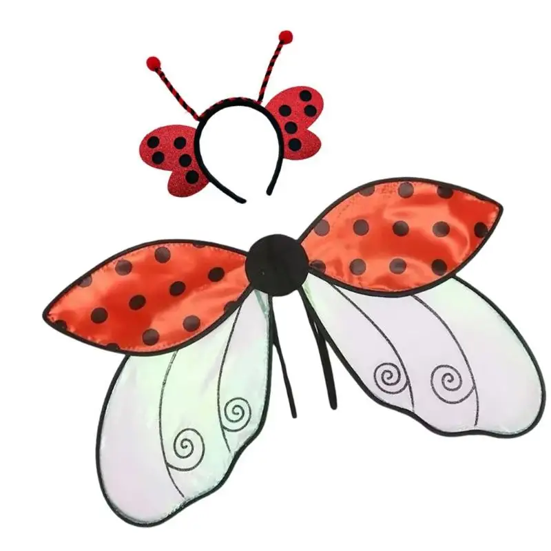 652F Faltbarer realistischer Insektenflügel Kostümzubehör Halloween Party Cosplay