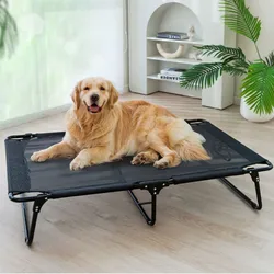 Dog Bed Foldable Dog Beds for Large Dogs Sleeping Kennel Breathable Dogs Bed Iron Frame Camping Kennel Puppy Beds Pet Supplies