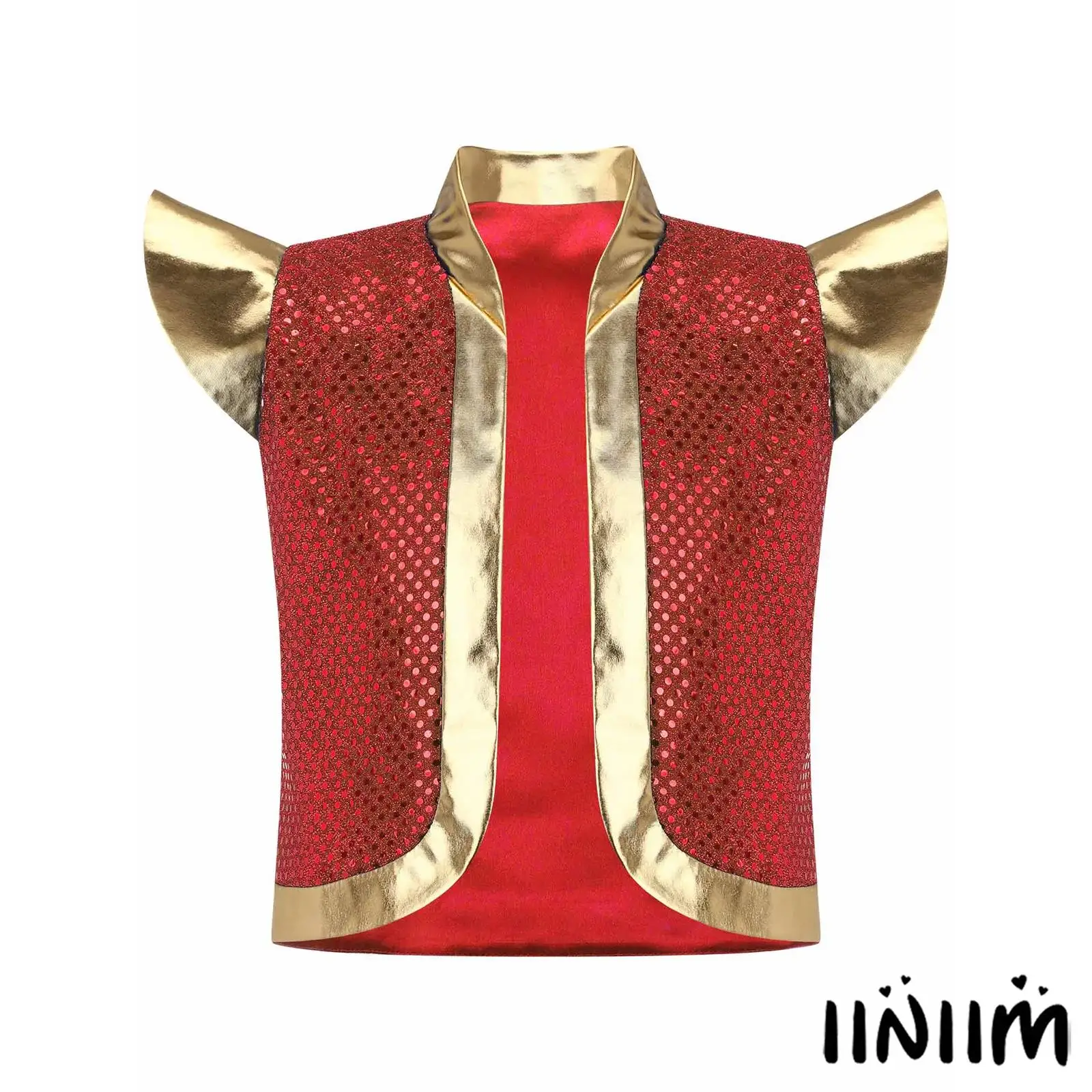

Boys Deluxe Arabian Prince Fantasy Costume Vest with Embroidered Details And Adjustable Fit for Role Play And Stage Shows