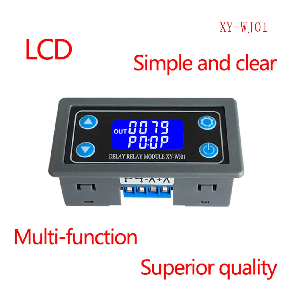 DC 6-30V Time Delay Relay Module Programmable Timer Relay Control Switch Circuit Timing Trigger Cycle with LCD Digital Display