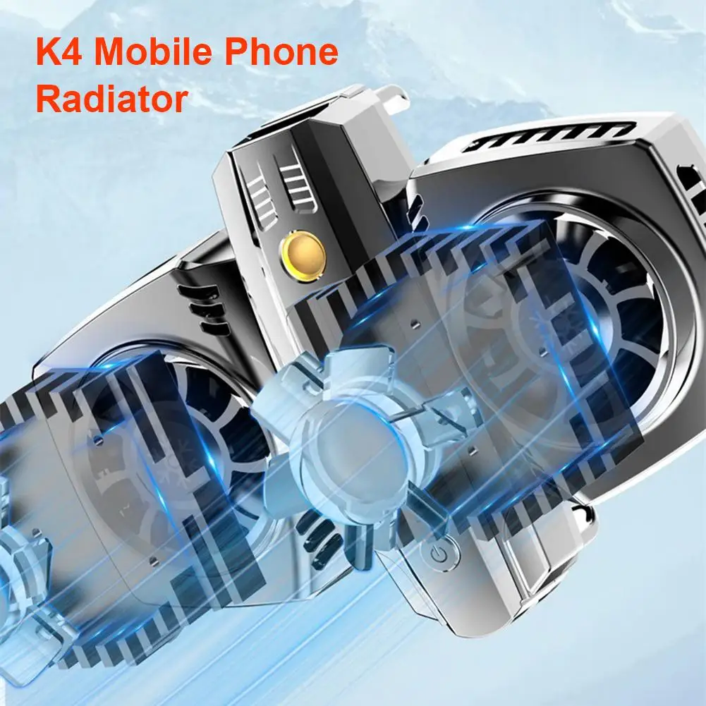 Mobile Phone Cooler Radiator Semiconductor Dual Cooling Temperature Display Fan Radiator Compatible For IOS Android