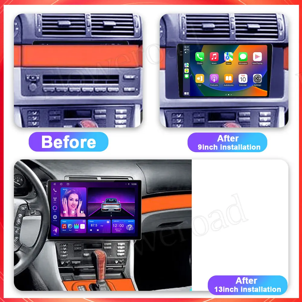 13inch Android For BMW 5 E39 1995 - 2003  E53 X5 M5 Car Radio Multimedia Video Player Navigation GPS AutoStereo BT Audio Monitor