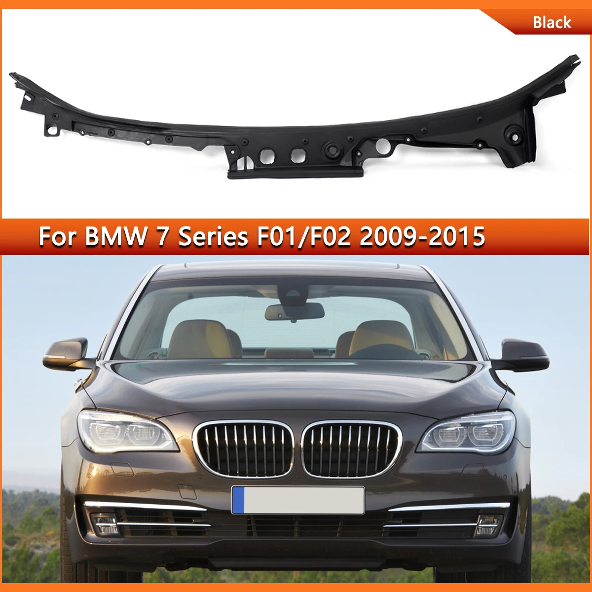 

Для BMW F01 F02 730d 740i 750i 2009-2015 ветровое стекло направляющая потока воды комплекты кузова замена прямой передней панели капота лобового стекла