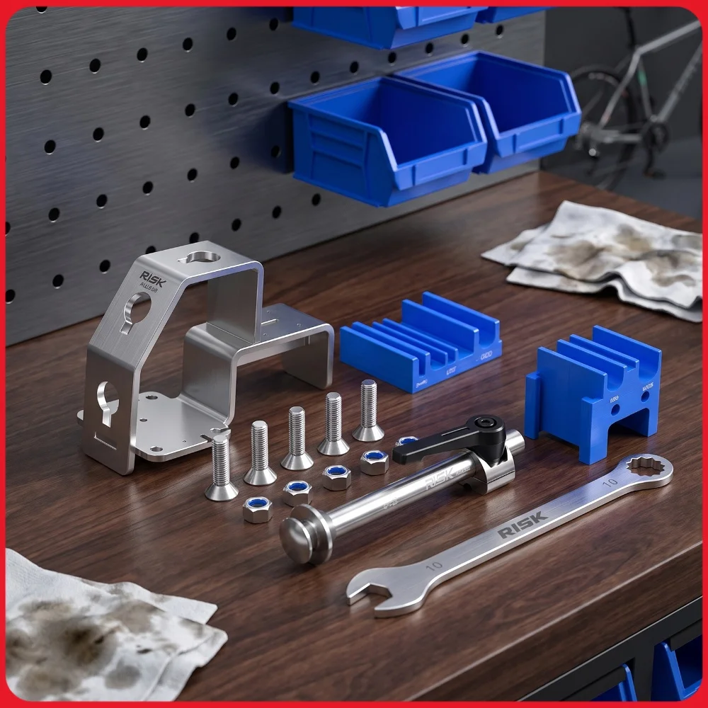 Bike Wheel Stand Fork Holder Aluminum for 5mm Quick Release 12 15 20mm Thru Axle Hub Repair Vise Workbench Tool