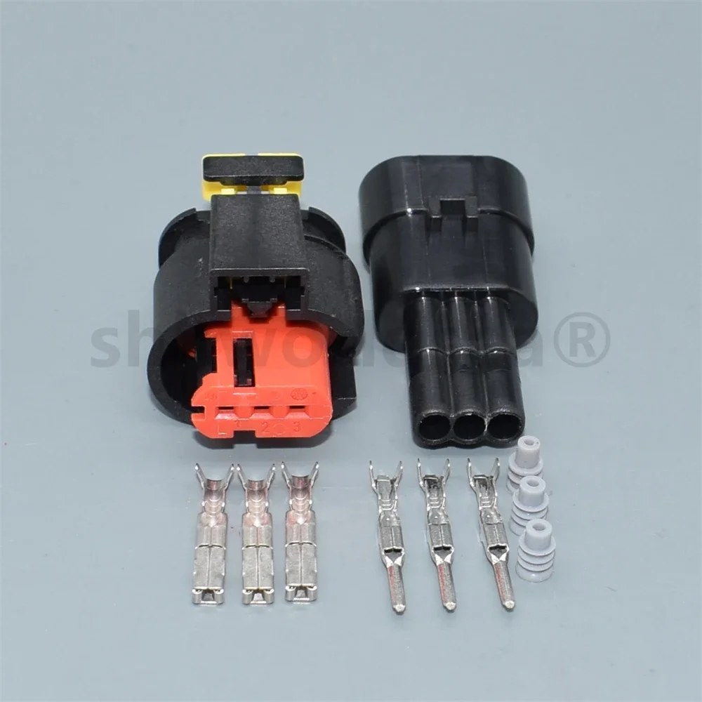 shhworldsea 3 Pin 284426-1 Automotive Connector Sealed Sensor Socket Fuel Diesel Injector Ignition Coil Plug 284425-1