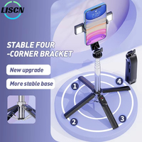 LISCN Wireless Bluetooth Selfie Stick with Tripod Monopod Cellphone Holder Selfie Stick with Light Balance Steady Shoot