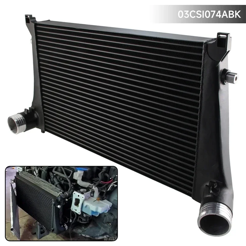 Tuning Intercooler 70MM For GTI Golf R VAG Arteon VW MK7 1.8T 2.0T 8V A3 S3 EA888 Skoda Superb 3V Black/Silver