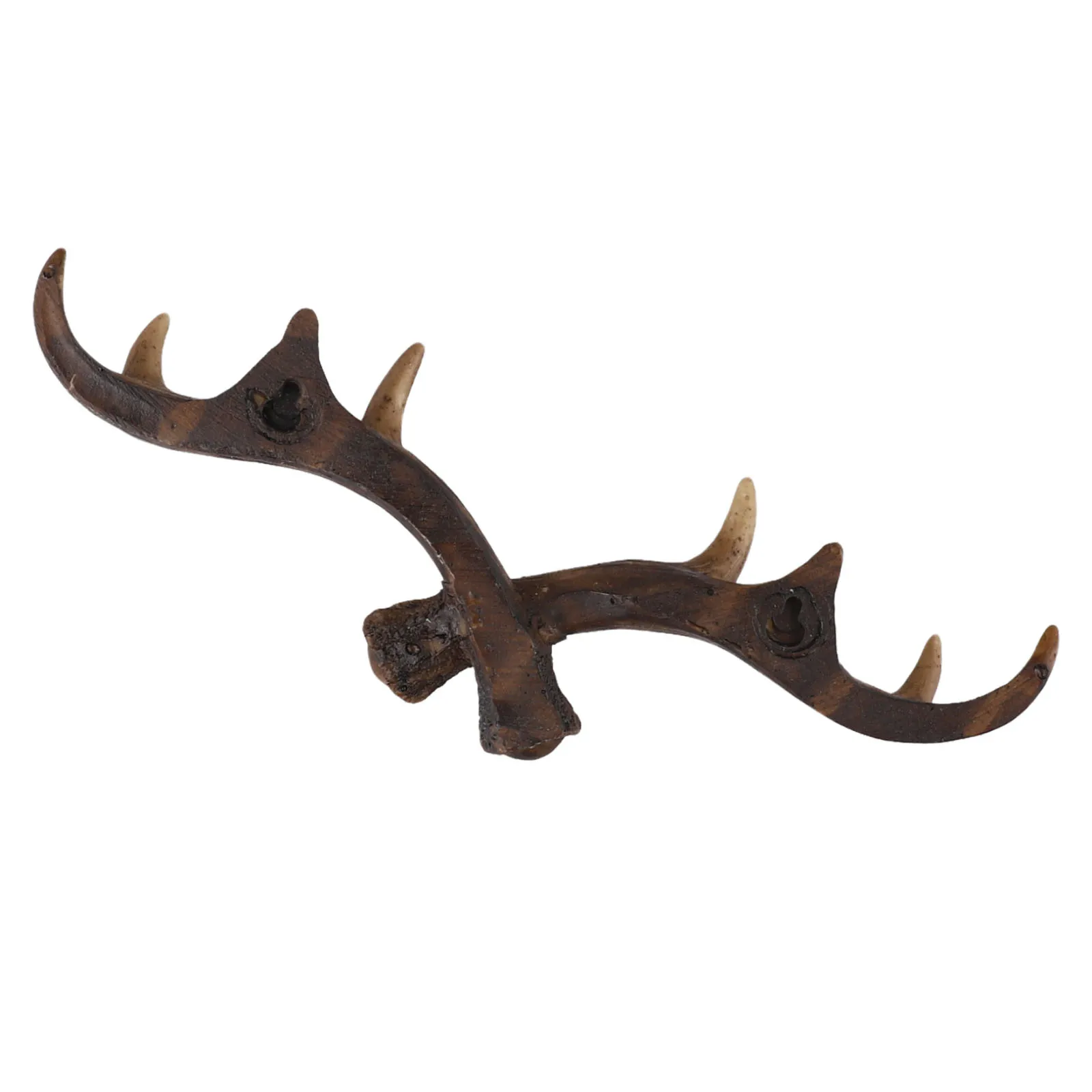 As Shown In The Figure Resin Decorative Hook Vintage Deer for horn Hook 28 X 9.5cm Easy Installation High-quality Resin