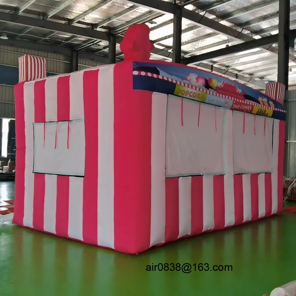 ที่กําหนดเอง Inflatable Concession Stand Inflatable Carnival Treat Shop แบบพกพา Ice Cream Candy บูธอาหารสนุก Beach Bar สําหรับขาย