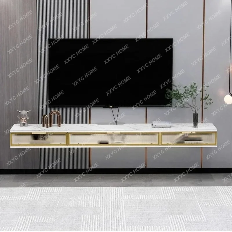 Living room wall hanging television center luxury modern Tv stand storage white Tv tables entertainment furniture for home