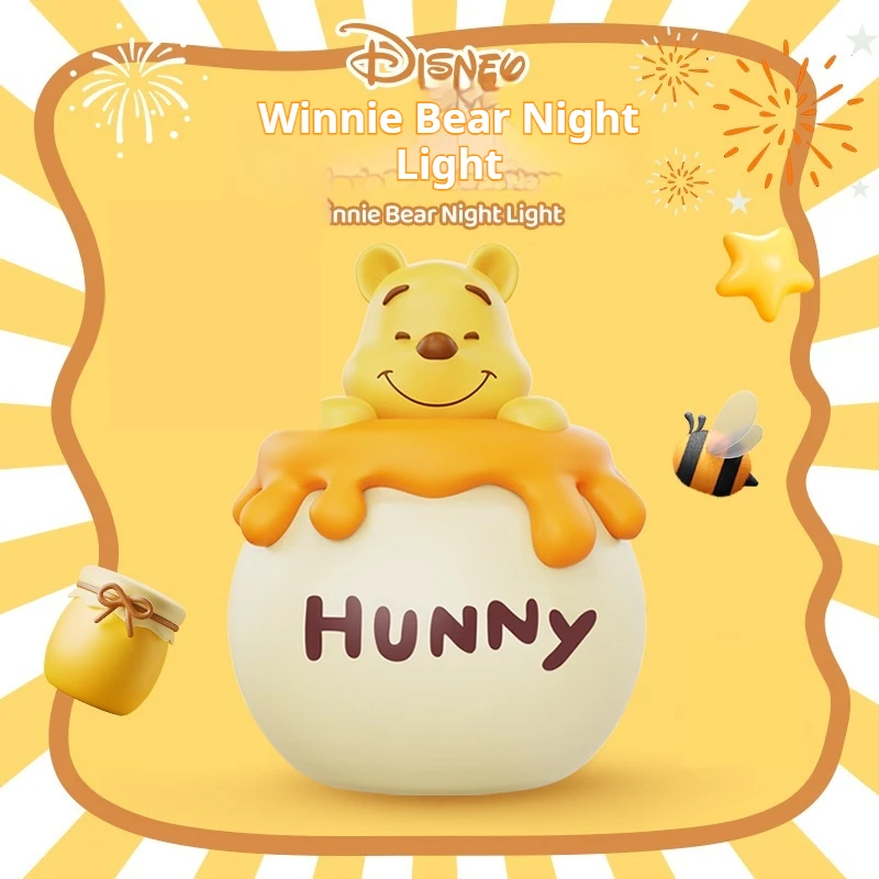 Disney Winnie the Pooh Nightlight Timed Cute Creative Charging Dormitory Bedroom Bedhead Sleep Companion Light Birthday Gift