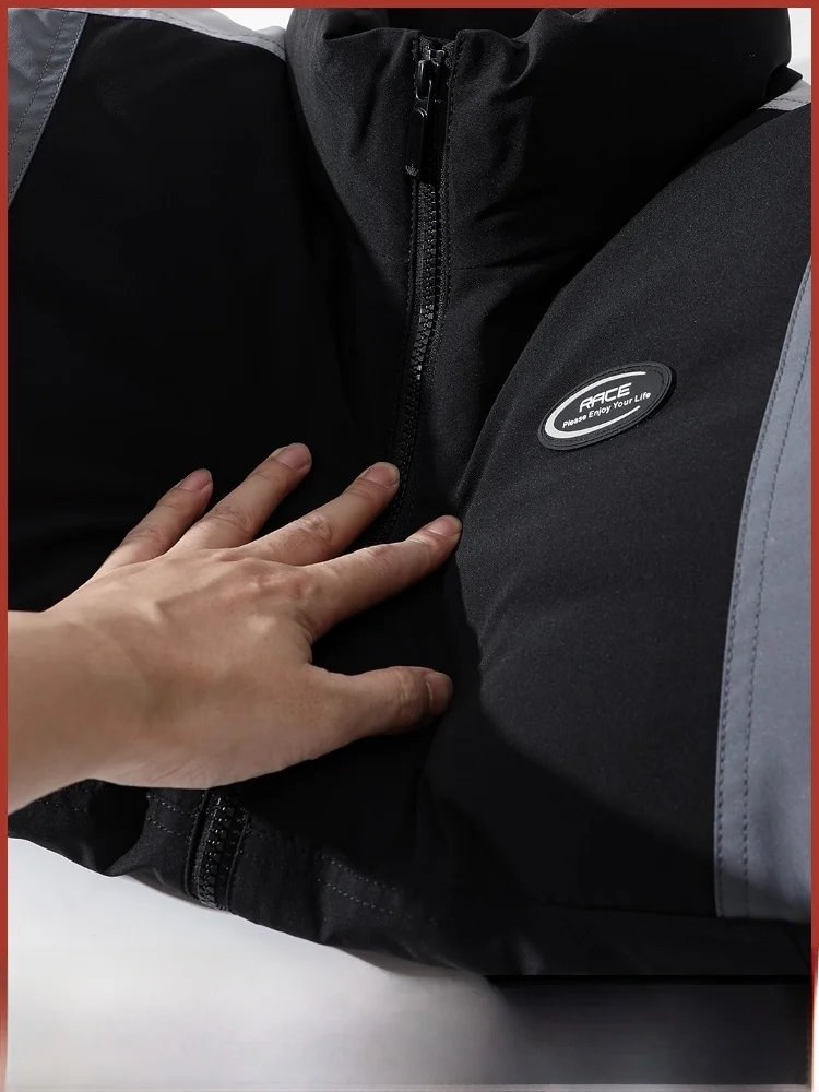 

Color Blo 90 Du down Men's Faionable Versatile Stand Collar down Jaet Warmth Youth Casual Sle Thiened Windproof