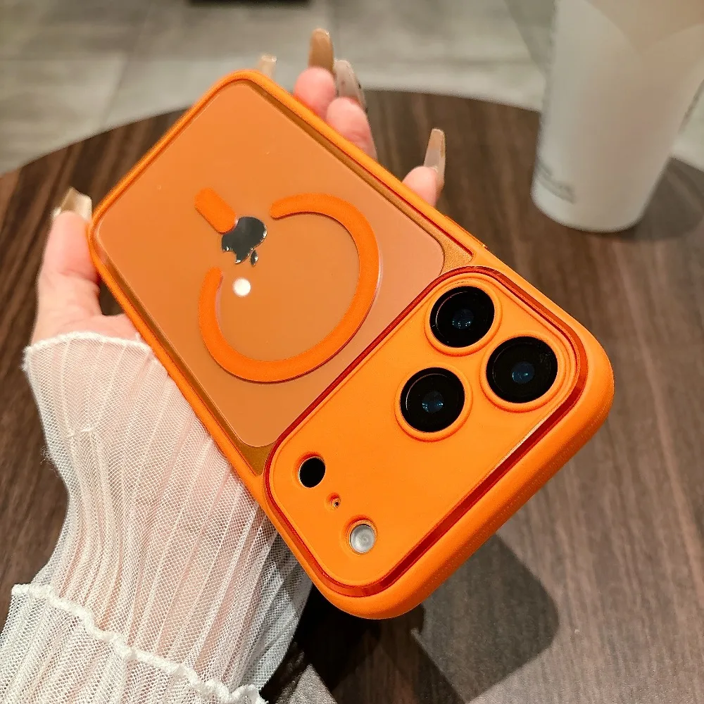 Luxury high transparency phone case supports Apple 12 13 14 15 16 17 Pro Max supports magnetic attraction function