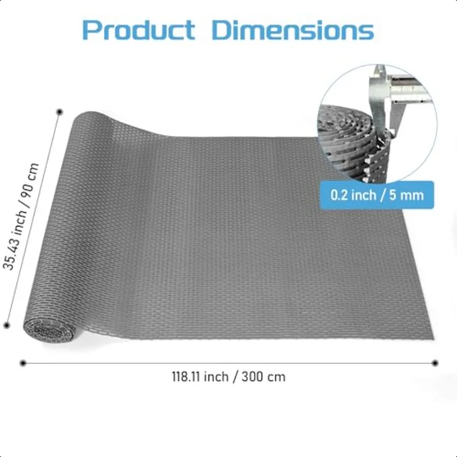 PVC Drainage Floor Mat 3ft x 10ft Commercial NonSlip Floor Mat HShaped Drainage Pool Mat AntiFatigue Rubber Matting for Swimmin
