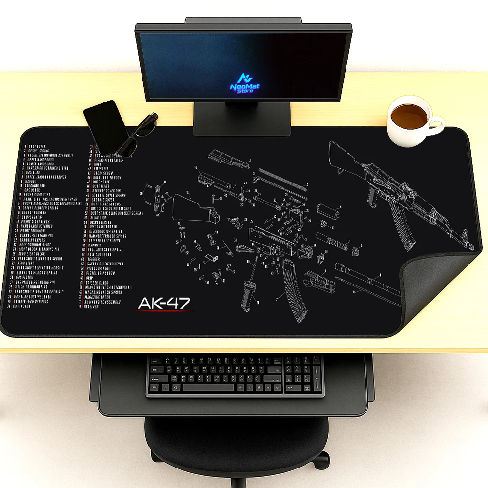 Base 1800mm AK Gamer Mat Extended 140x60cm Nonslip Rubber Office Computer Accessories Premium Stable Desk Decor Study Desk Mat