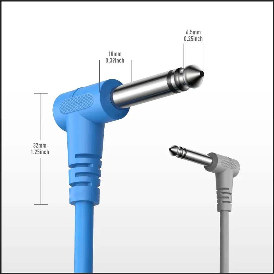 1 قطعة/6 قطعة 6 بوصة تأثير الغيتار دواسة كابل ربط خط 6.35 مللي متر 1/4 بوصة كابل الصوت 6 بوصة الزاوية اليمنى الحبل الأسلاك النحاسية