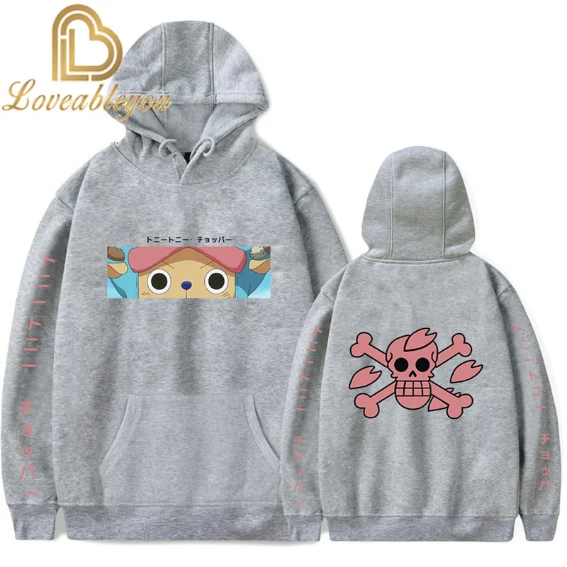 Mens Hoodie Sweatshirt Harajuku anime clothes one piece Zoro chopper print streetwear hoodies casual loose 2D hoodies