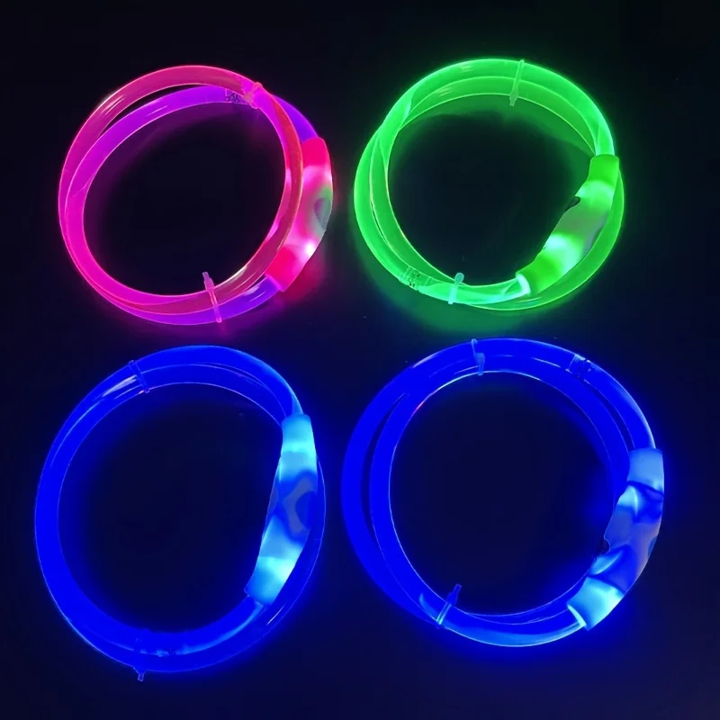 Dog glow collar bright, USB charging night safe, adjustable glow-in-the-dark collar for night walking