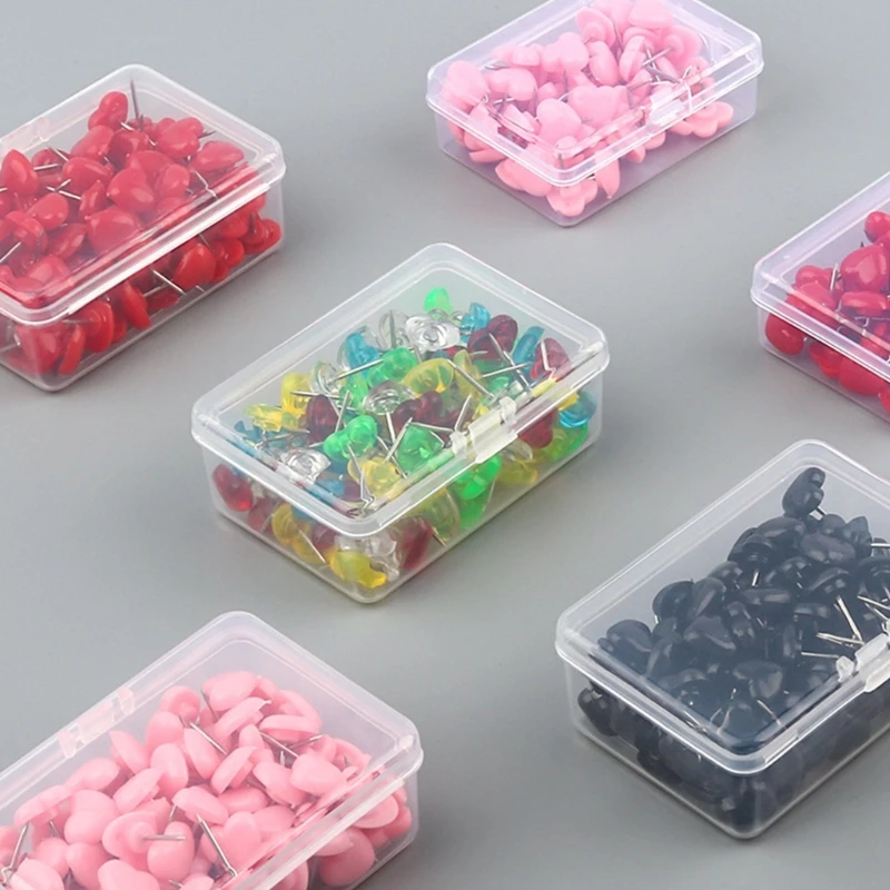 100 шт., канцелярские кнопки в форме сердца, красочные канцелярские кнопки для школьного офиса, доски объявлений