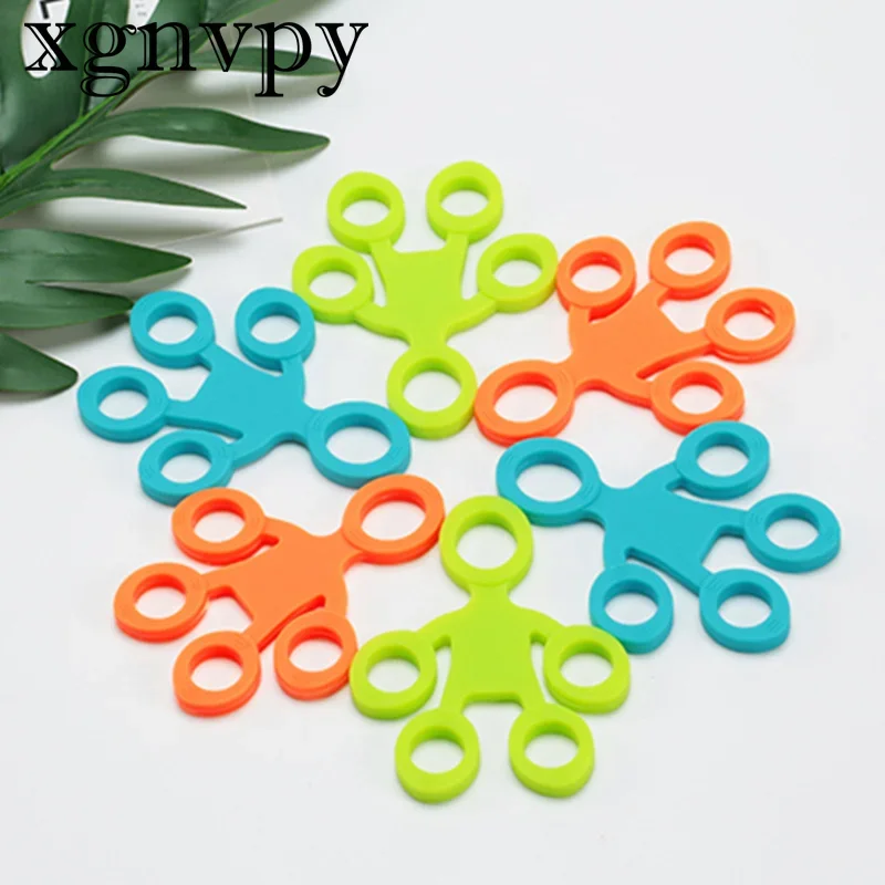 

xgnvpy Finger Grip Silicone Ring Exerciser Antistress Resistance Band Fitness Stretcher 3 Levels Sensory Toy for Autism ADHD