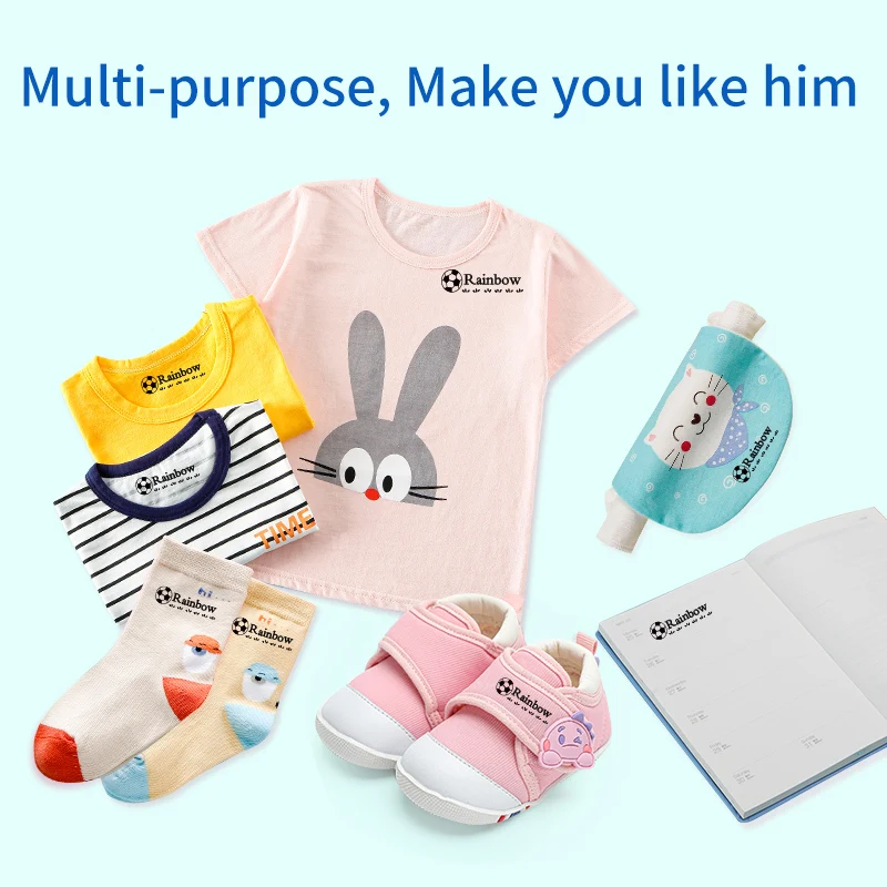 اسم مخصص ختم كورومي، ختم تحبير شخصي قابل للغسل، علامة لطيفة للملابس والأحذية والأكواب واللوازم المدرسية والعنصر الشخصي #4