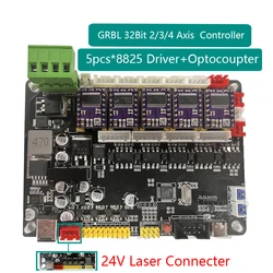 GRBL Controller CNC Engraving Machine Control Board 4-Axis Integrated Driver 32Bit Stepper Motor Driver машинка на радиоу