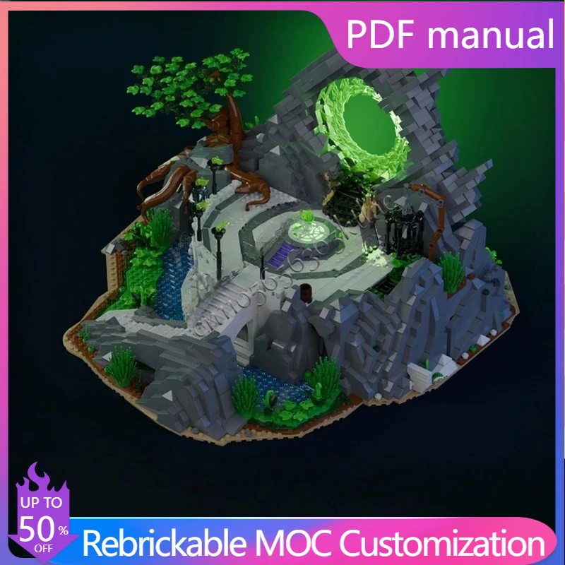

3819 Parts MOC Medieval Castle Custom Puzzle Model The Portal of Shadows Technical DIY Assembly Set Toys For Child Holiday Gift