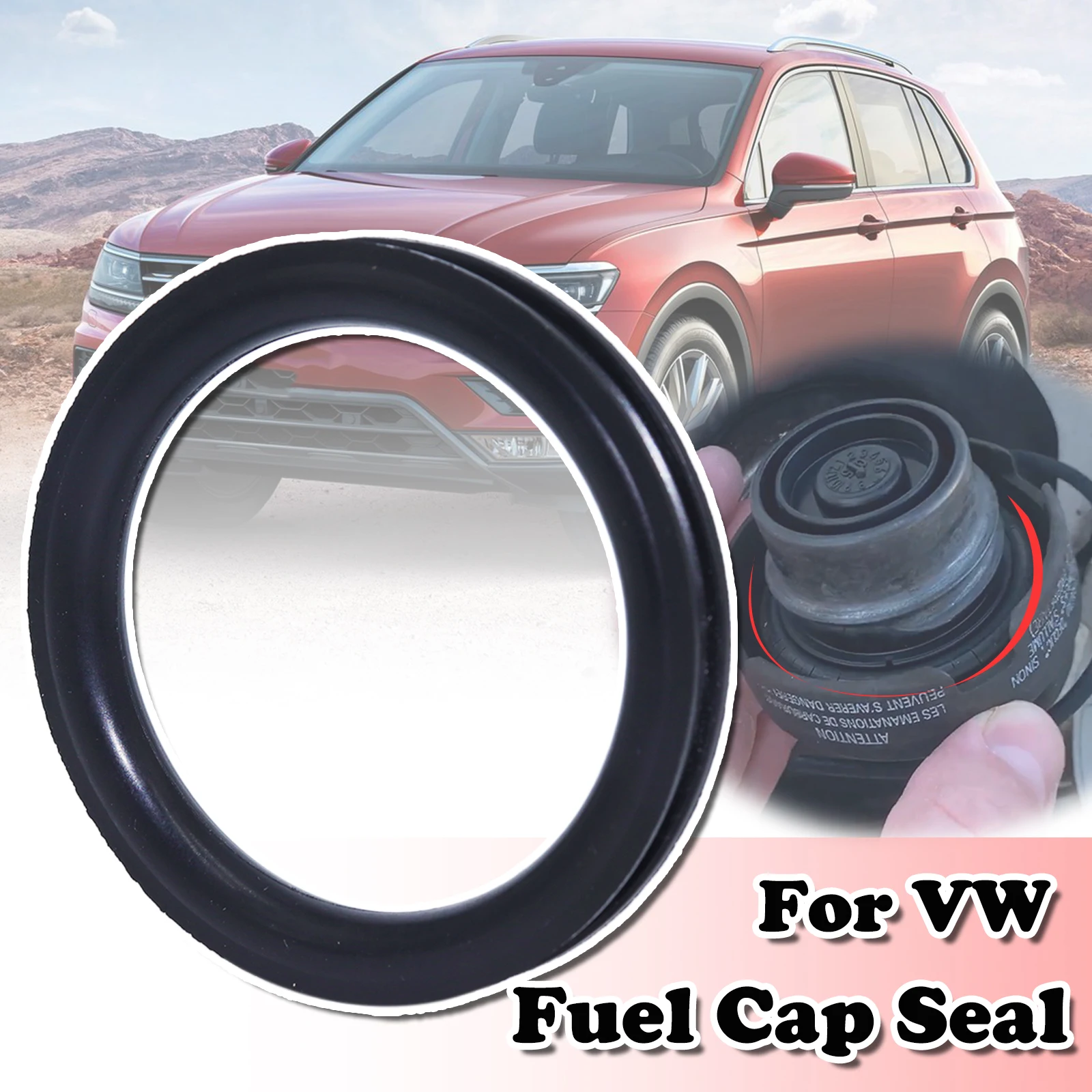 

Gas Cap Replacement Seal For VW Tiguan Tipo Touareg Touran Up! Fuel Tank Filler Neck Repair V Shape O-ring Rubber Gasket Washer