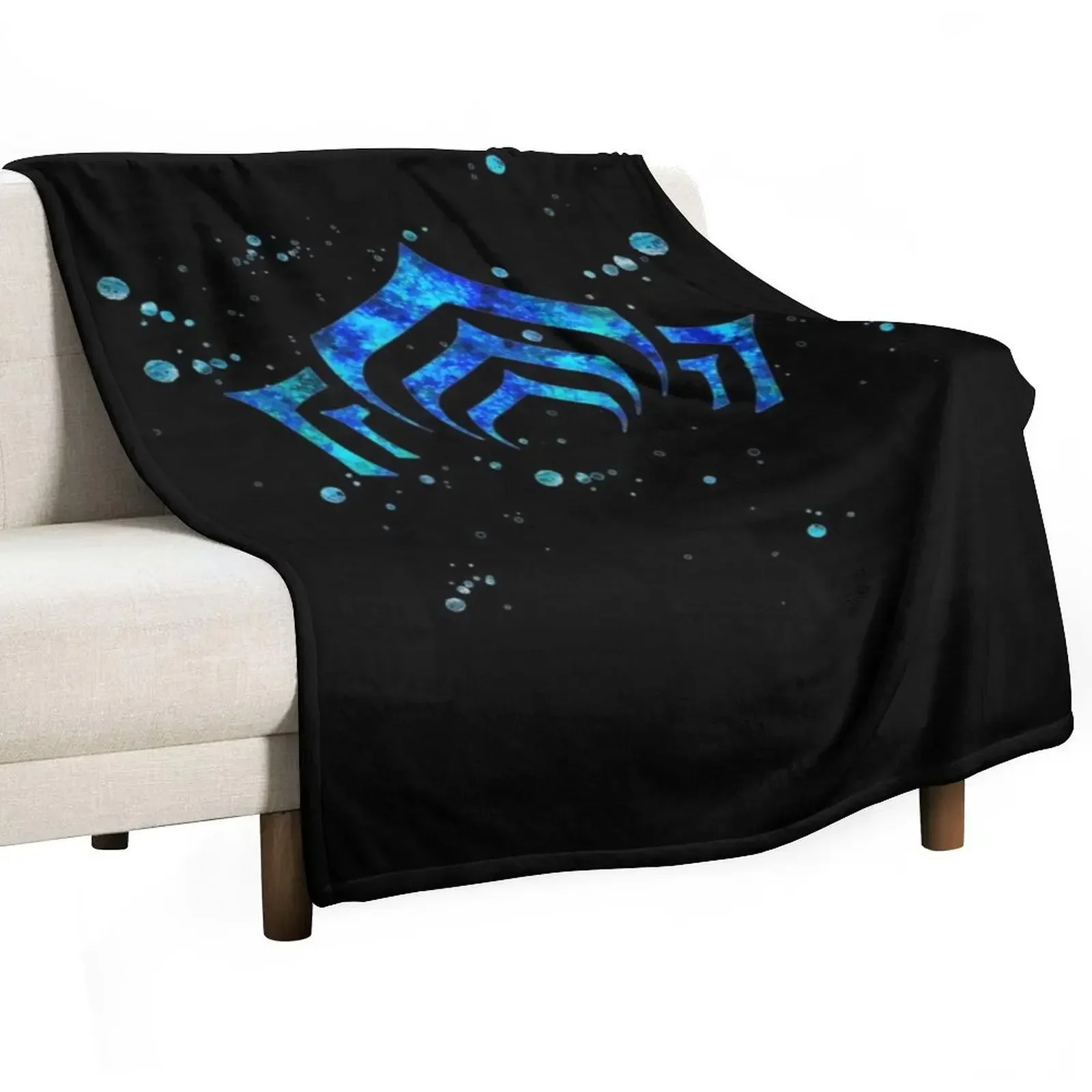 Warframe Logo Watercolor Throw Blanket Hairy Comforter Soft Plaid Blankets