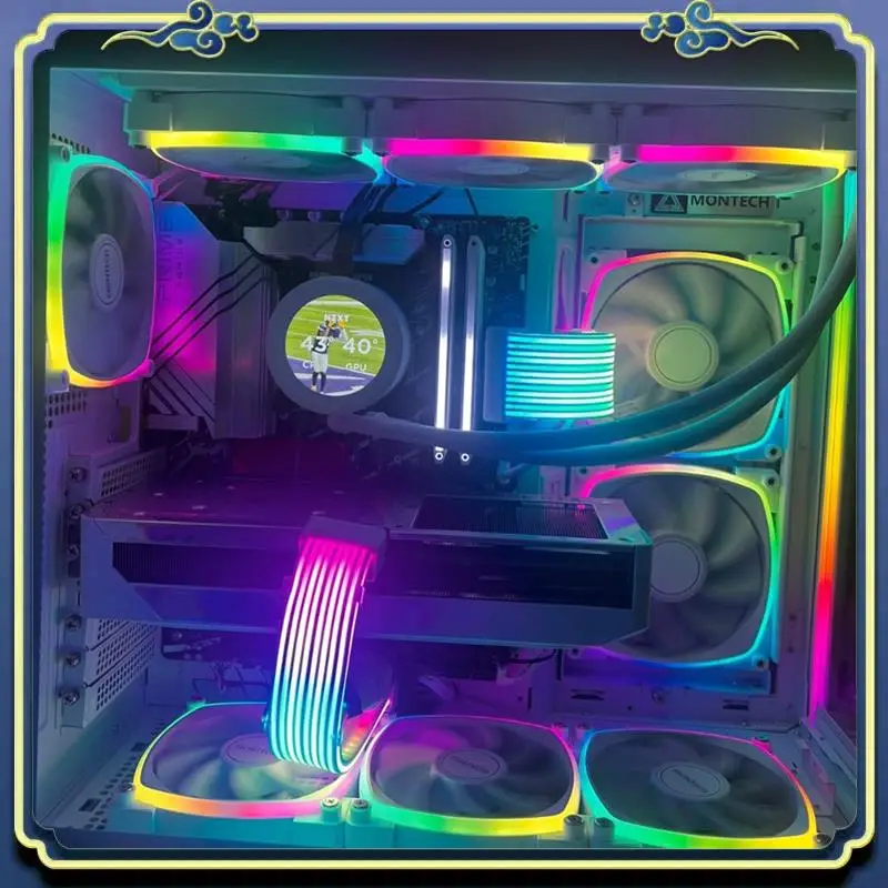 

A86P-PC RGB световая лента, удлинительный кабель блока питания, набор светодиодных лент для кабелей графического процессора и материнской платы, 5 В, 3-контактный синхронизатор ARGB