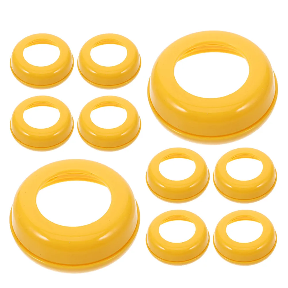 

10 шт. сменных колпачков для детских бутылочек с широким горлышком, винтовые кольца, герметичные крышки, прочные универсальные аксессуары для бутылочек для кормления