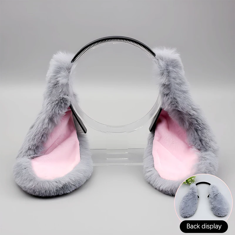 Niedliche Hasenohren Stirnband Plüsch Kaninchen Haarband Kopfbedeckung Cosplay Kostüm Haarschmuck für Party