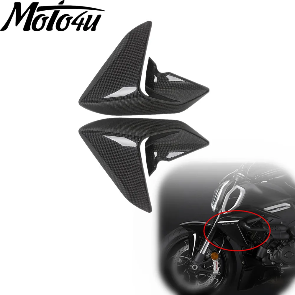 Carbon Fiber Motorcycle Side Panels Front Fairings Trim Cowlings For Ducati Diavel V4 2023+