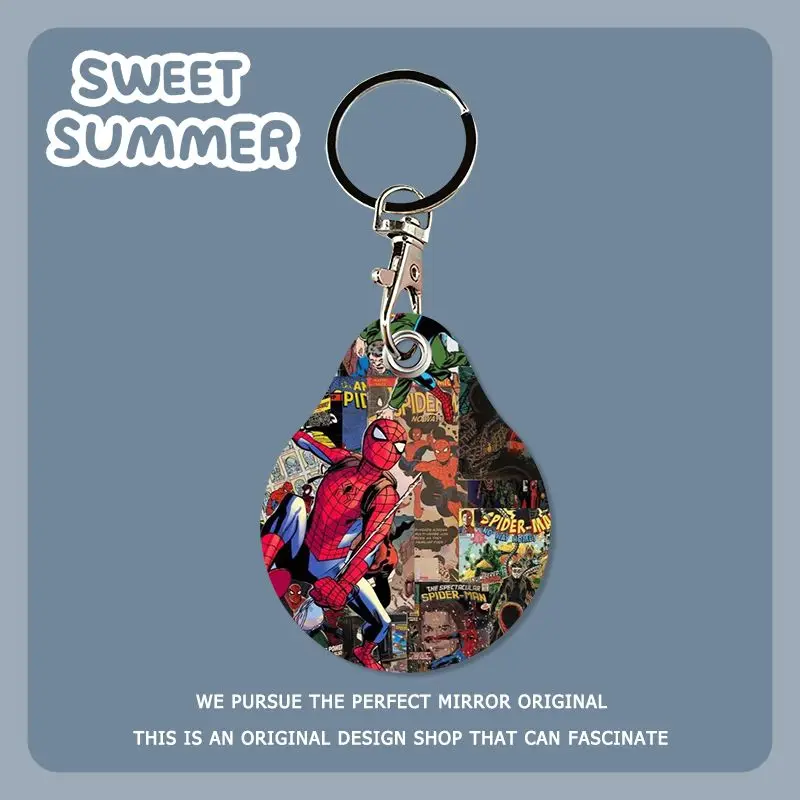 Desenhos animados personalizados Access Card Set, criativo Keychain, homem-aranha, Marvel, bonito, em forma de gota Sensor, PU, atacado