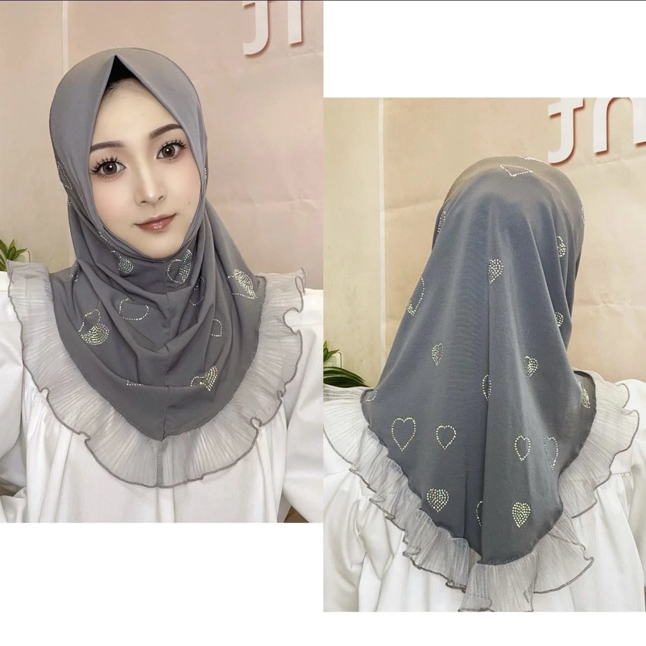 Fashion Design 2024 Hijab Accessories Islam Moslem Girls Head Covers