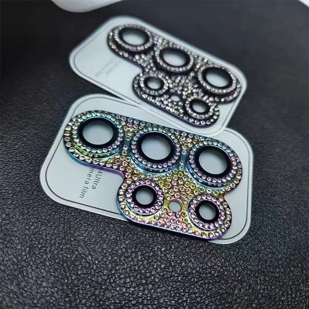 1PCS Shiny Bling Diamond Camera Len Protector For Samsung S24 Ultra Rhinestone Glitter Metal Screen Protect Film For Galaxy S24U
