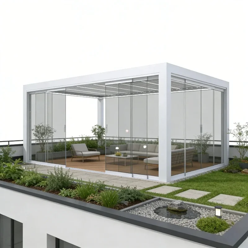 Custom Design Remote Control Powder Coated 6063-T5 Aluminium Alloy Backyard Customized Size 14x20ft