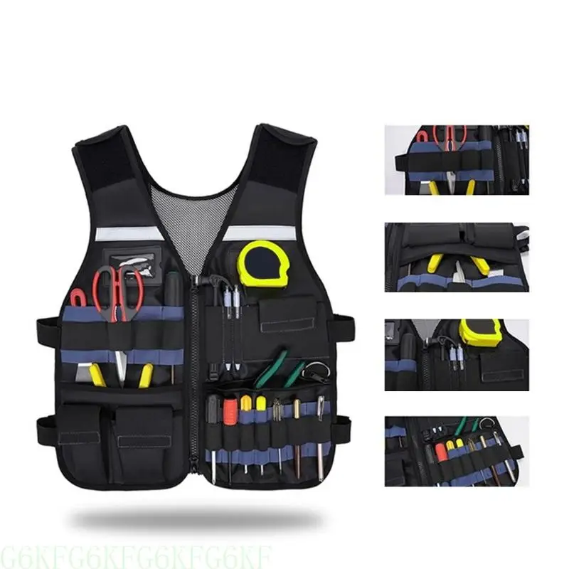 

G6KF Tool Vest with Pocket Weight Dispersal Work Vest Purpose Tool Vest for Carpenter
