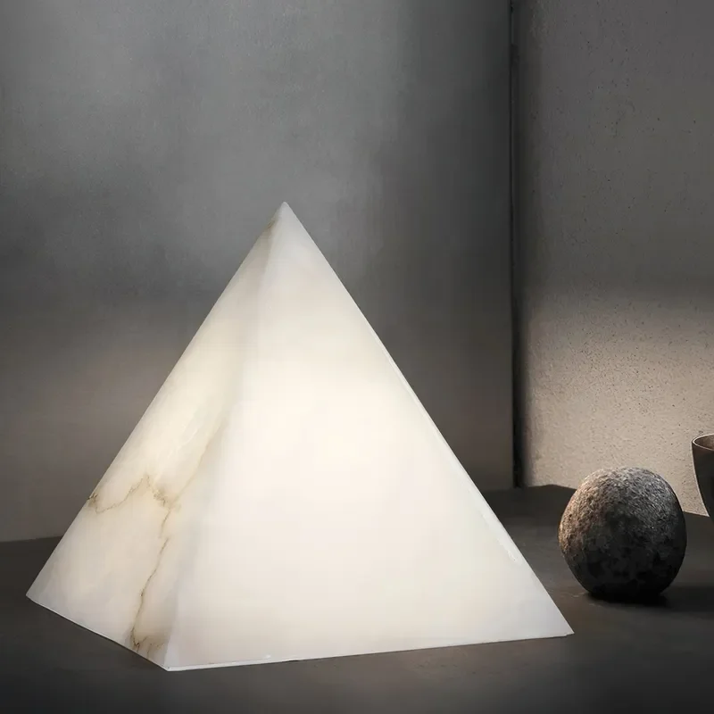 Luxury Modern Marble Table Lamp with Eco Friendly Stone Shade Simple Design for Home Decor Bedroom Living Room Night Light
