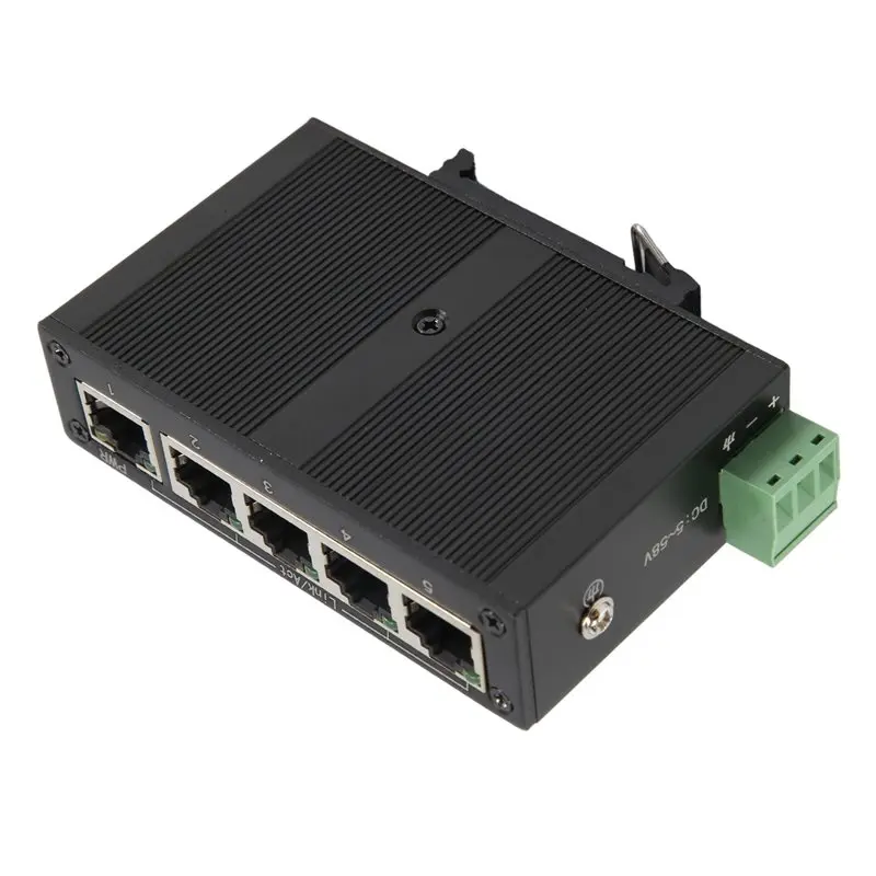 A23F-5 Port 100Mbps Network Switch Ethernet Industrial Grade Switch Unmanaged Rail Type Industrial Network Splitter
