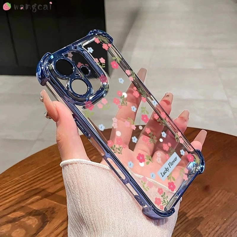 ل ممن لهم رينو 14 13F 13 12 12F 11 11F 10 9 برو 8T 8Z 8 لايت برو زائد 5G 4G جراب هاتف لطيف تصفيح زهرة واضح لينة غطاء
