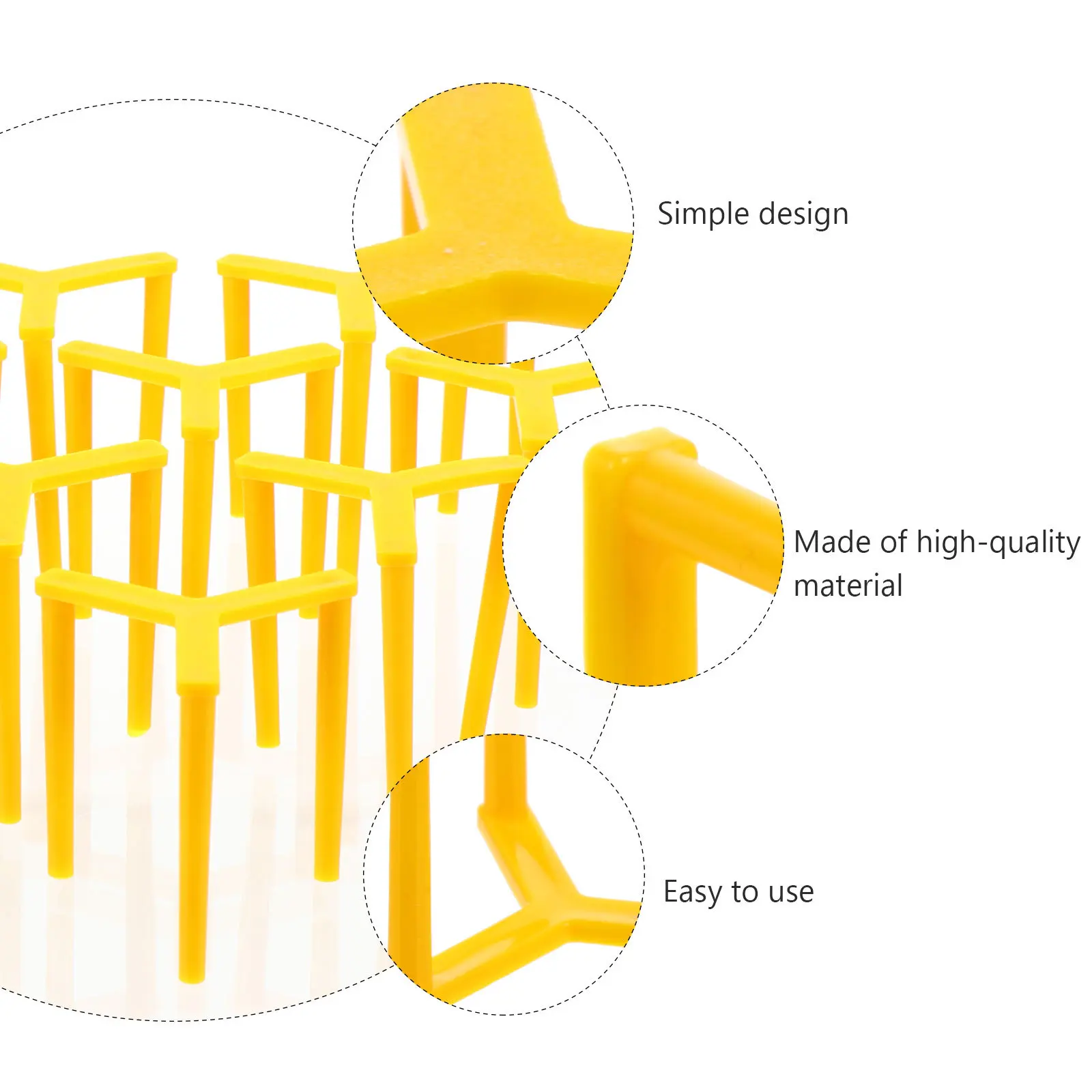 

100pcs Pizza Stands Stackable Plastic Tripod Supports Takeaway Pizzeria Home Support Frame Use Food Separator Rack