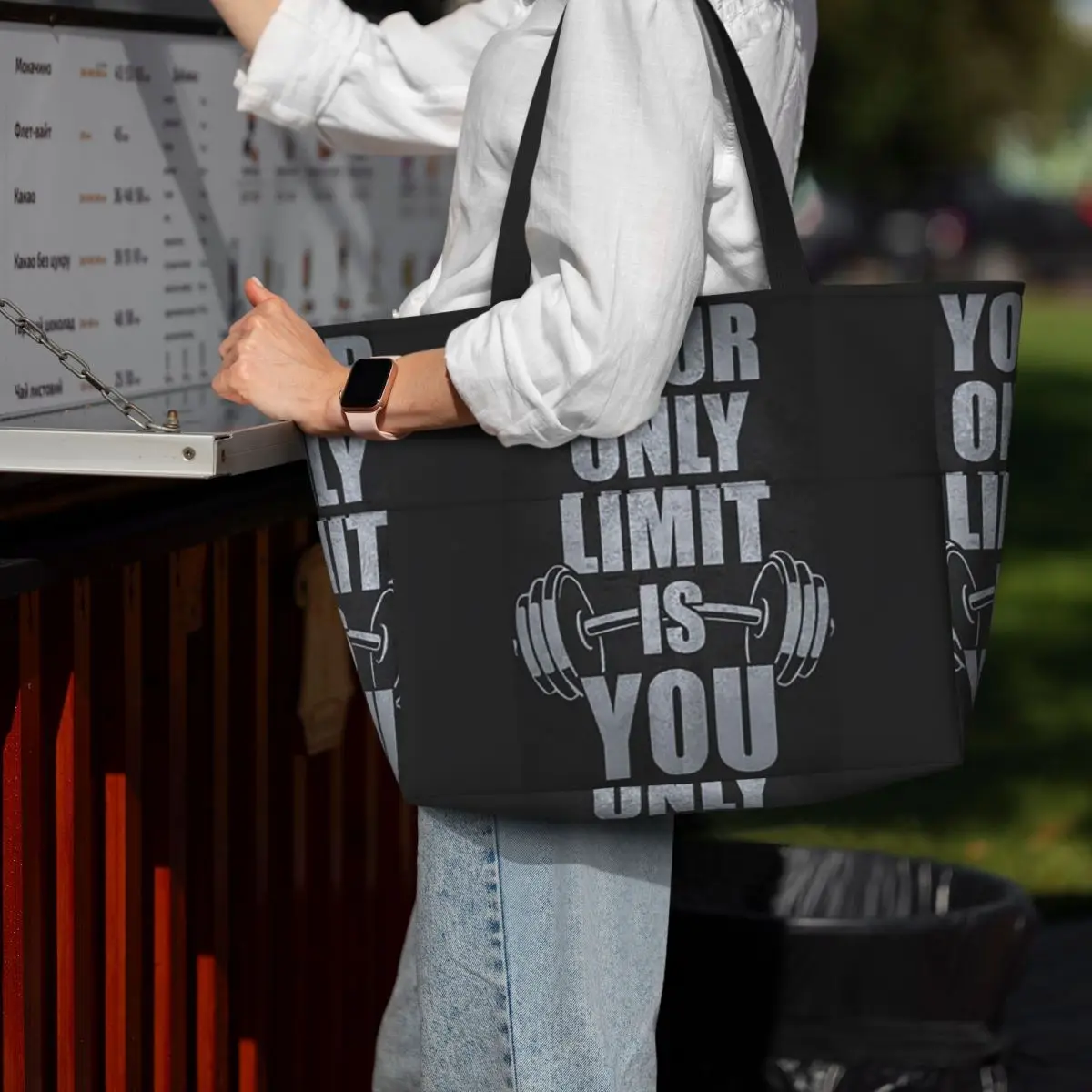 

Gym Sport Bodybuilding Workout Motivational Quote Beach Tote Bag Sport Yoga Duffle Large Tote Bag Women Travel Bag Fitness bag