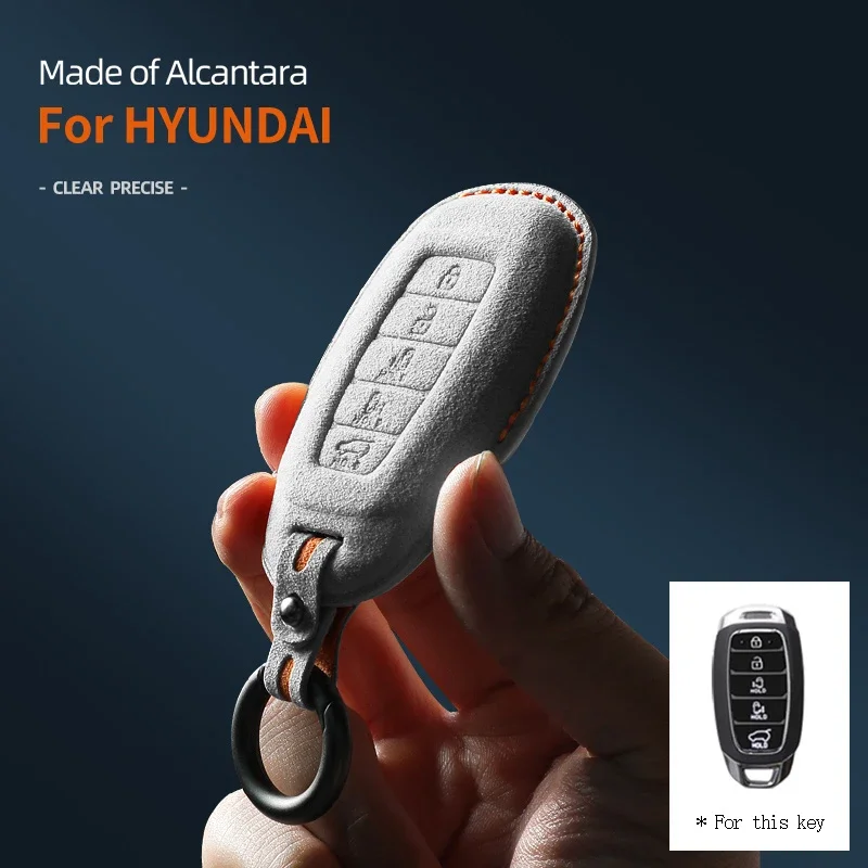 For Hyundai Creta i20 i30 Elantra Grandeur Accent Solaris Sonata Palisade Kona Tucson Csuto Car Key Case Cover Shell Keychain