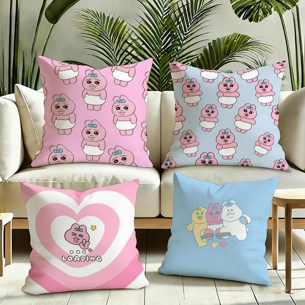 Opanchu Usagi Cushion Cover Reversible Plush Pillow Cover Soft Fluffy  Home Decor for Sofa Bedroom
