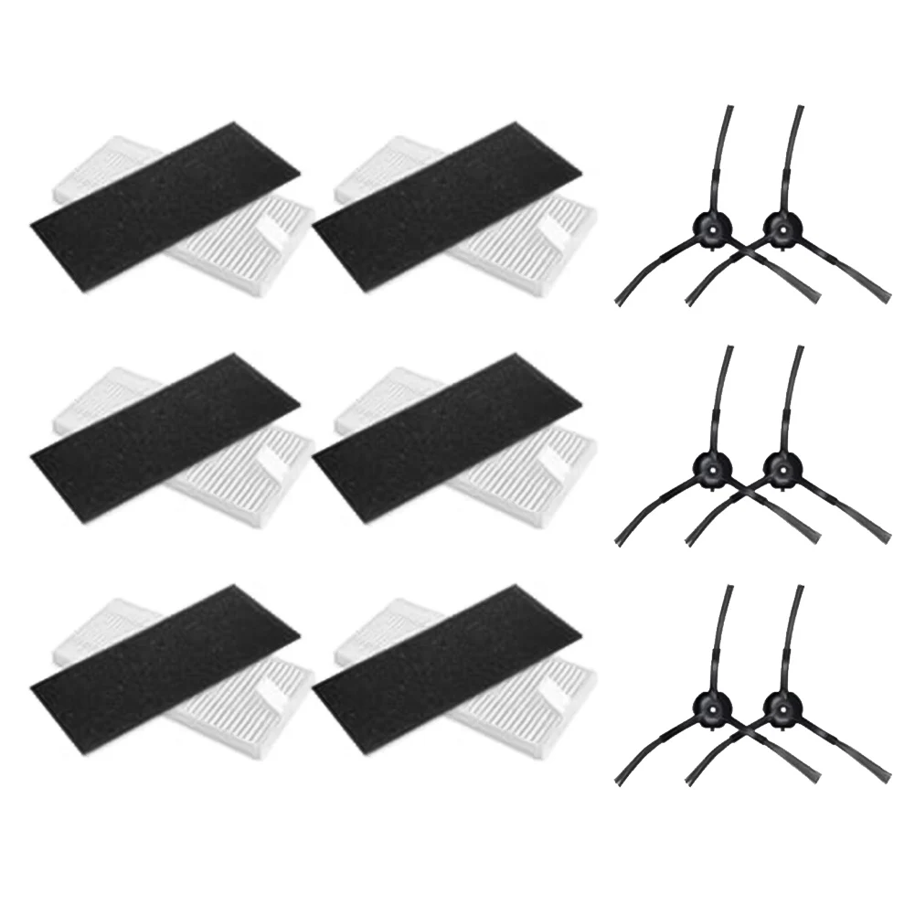 1 مجموعة الجانب فرش ومرشحات التقاط وفخ الجسيمات الصغيرة ل كلينوفا W11 جهاز آلي لتنظيف الأتربة أداة التنظيف المنزلية