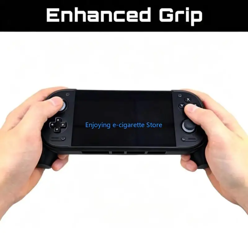 Schwarzer Spielgriff für Retroid Pocket 6 mit strukturiertem Fingergriff Y4QF – Detail 10