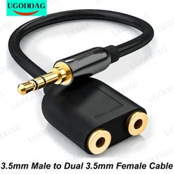 3.5mm Audio Splitter Extension Cable Stereo Y Splitter Hi-Fi Sound Headphone Converter 3.5mm Male to 2 Jack 3.5mm Female Spliter