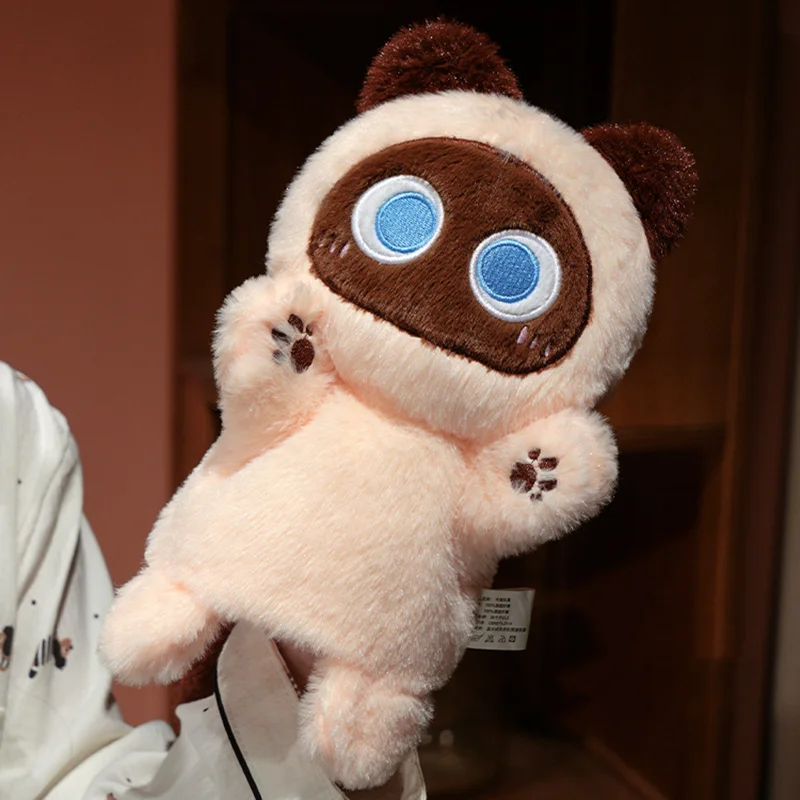 TreasuringU, nuevo títere de mano de gato siamés, muñecos de gato de animales, muñeco de mano de felpa, juguetes de aprendizaje para educación temprana, regalo de cumpleaños y Navidad